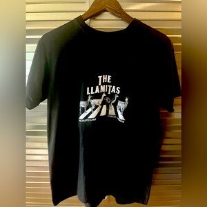 Black t-shirt The Llamitas Peru Llama printed shirt size large
